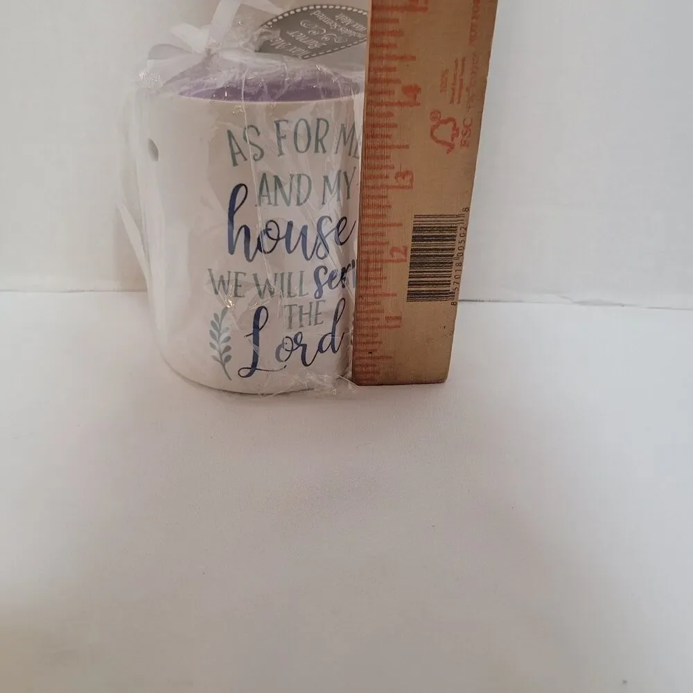 Christian Wax Melt Warmer As For Me & My House Serve The Lord Joshua 24:15 New